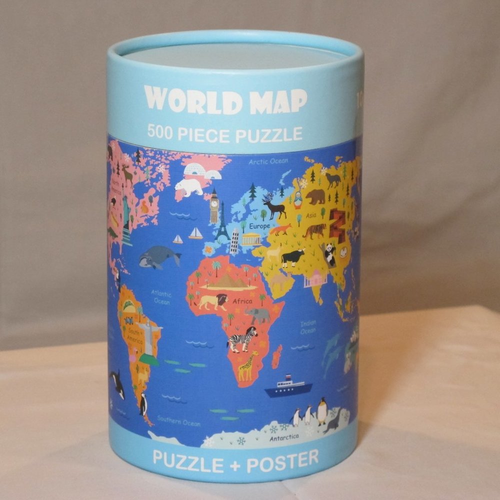 world map 500 piece puzzle